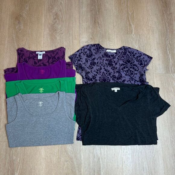 Gap Stretch, L.O.G.G. H&M, Zenana Outfitters, Forever 21, Tanks & Tees Women’s M - Picture 2 of 10